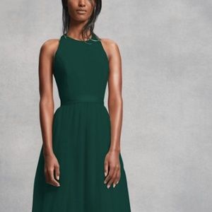 Forest Emerald Green Bridesmaid Dress White by Vera Wang